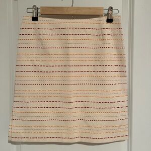 Barneys New York Cream and Orange Textile